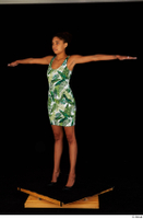  Luna Corazon dressed green patterned dress standing t-pose whole body 0002.jpg